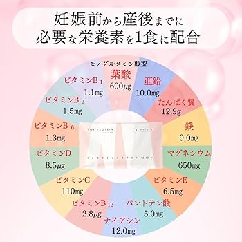 Amazon | 妊活プロテイン モトクル チョコレート味 葉酸 600